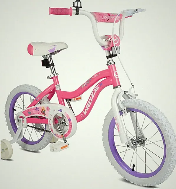 16Inch Kids Bike with Training Wheels , Coaster Brake, Free Portable Bike Pump