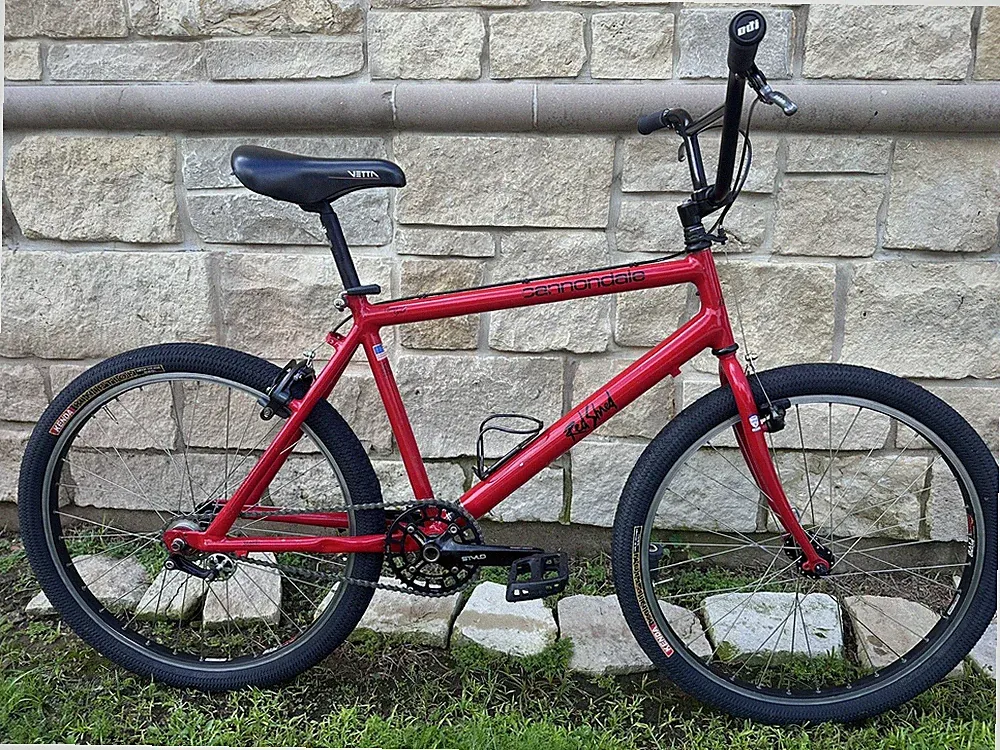 1989 Cannondale SM900 'Red Shred' 18"/Medium Retro MTB Converted 26 Cruiser