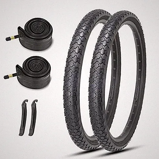 24/26 Inch Cruiser Bike Tires Set: 24x2.125/Inch Classic 26x2.125 Black