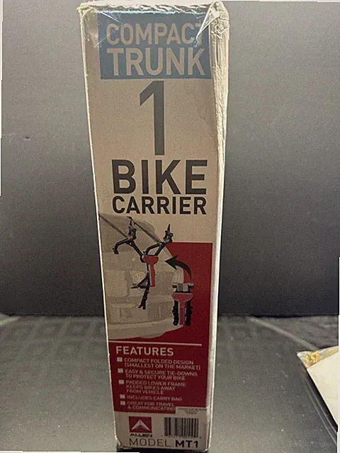 Allen Sports MT1 Compact Folding 1-Bike Trunk Mount Rack Carrier New Box