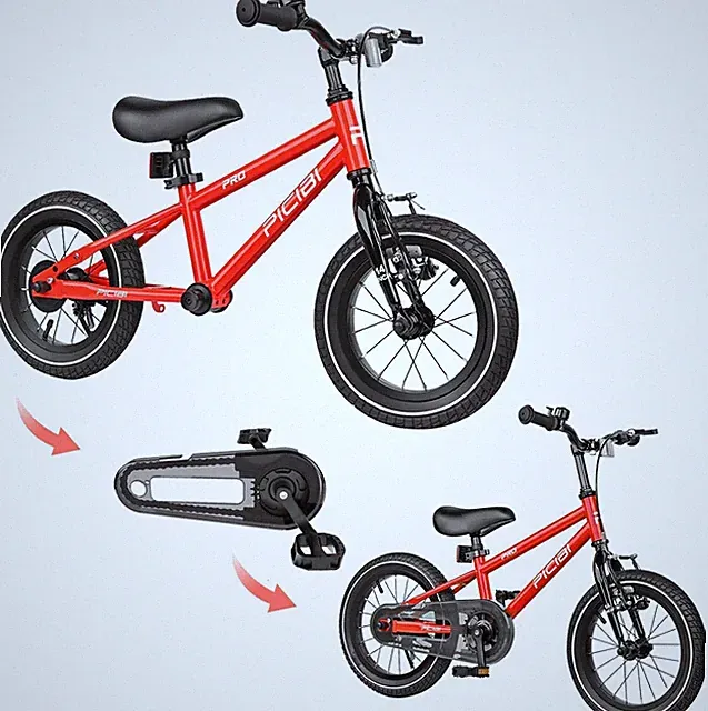 Balance Bike 2 in 1 for Kids 1.5-7 Years Old, Convertible Training Bike with Rem