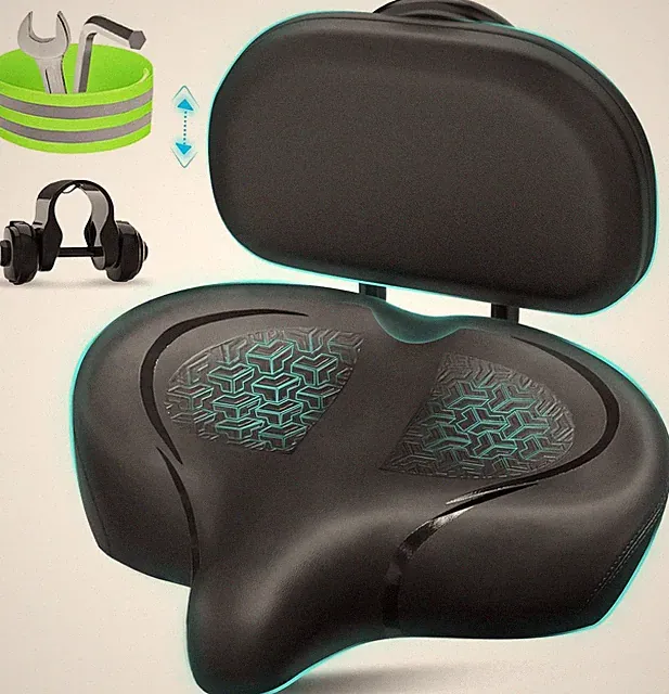 Bicycle Seat, Bike Seat for Women Men Extra Comfort Wide, Oversized