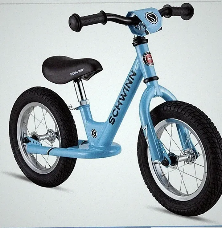 Bike, 12 Inch Bike for Kids Ages 2-4, Durable Steel Frame, Padded Blue Balance