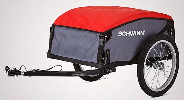 Daytripper Bike Cargo Trailer, Holds up to 100 Lb, Universal Coupler, Folding Fr