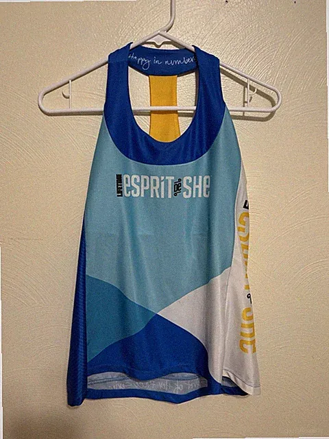 DNA Moxie Lifetime Esprit De She Racerback Triathlon Cycling Tank Size L