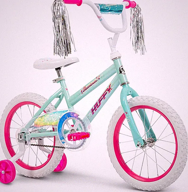 Girls' Illuminate Bike, 12/16/20 Inch, Ages 3+, Training Wheels, Easy Assembly