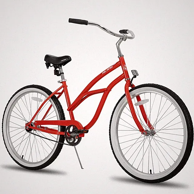 HILAND 26" ADULT JADE CLASSIC RED BEACH CRUISER BIKE SINGLE SPEED UNISEX