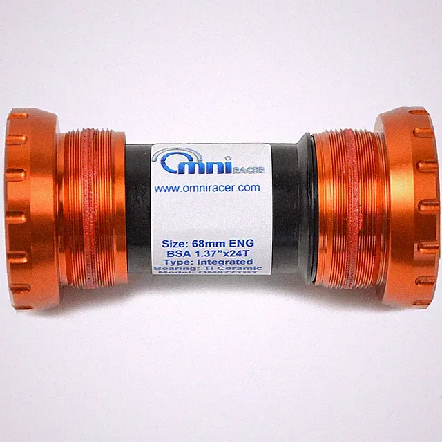 OMNI Racer WORLDS LIGHTEST Bottom Bracket Fit Dura Ace, Ultegra, 105: 80g ORANGE