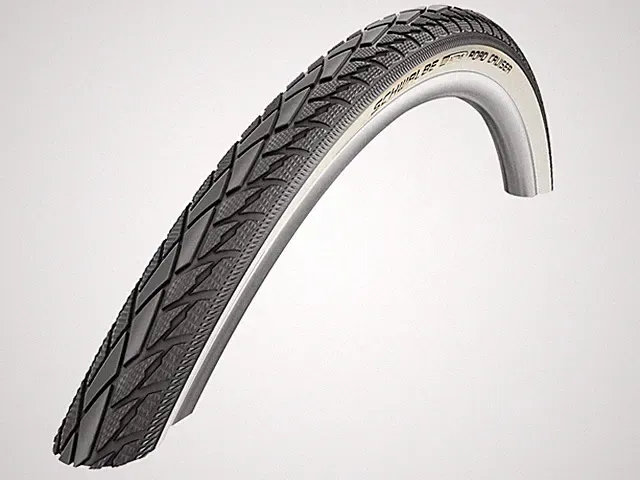 Schwalbe Road Cruiser 20 x 1.75 Inch White Wall Active Wire Bead Tyre with K-Gua