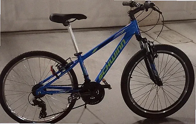 Schwinn Thrasher 20" Mountain Bike Blue Aluminum Kids with shaky bottom bracket