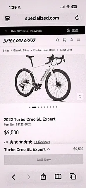 Specialized Creo SL Expert Carbon Road Bike SMALL