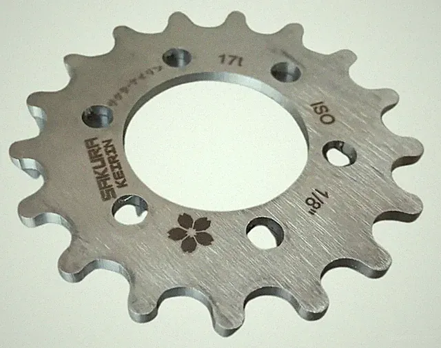 Track Cog ISO Fixed Gear 17t Sakura Keirin Stainless Steel