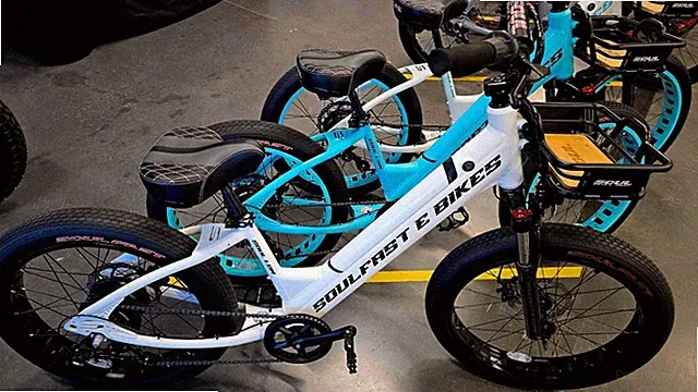 White / teal 24" SOUL LOW Electric Bike 750W 48V Ebike SOULFAST